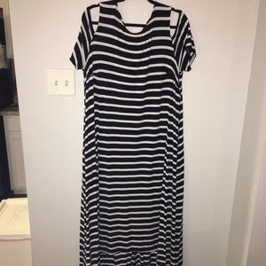 Lane Bryant size 18/20 striped hi-low dress